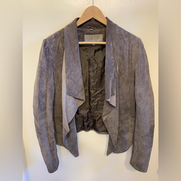 Bod & Christensen drape-front suede jacket - Picture 13 of 15